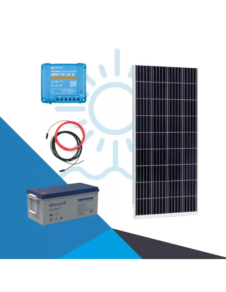 Kit solaire autonome 100Wc-1200Wh-375VA Phoenix