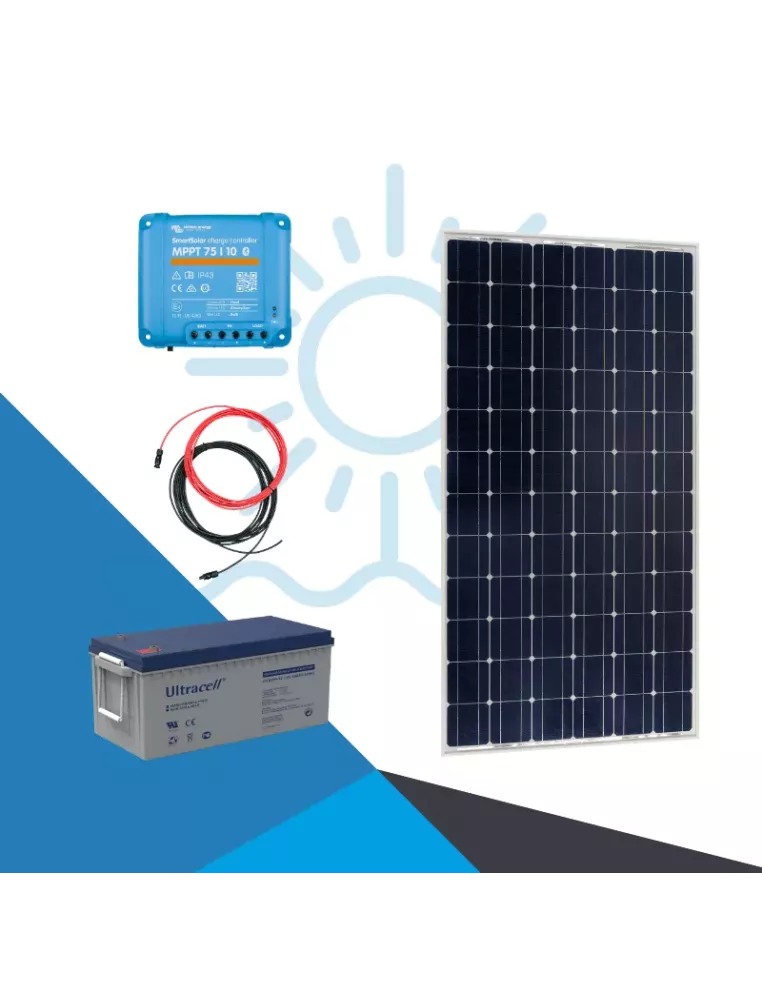 Retrouvez le kit solaire autonome 12V-175Wc-1200wh - APB Energy