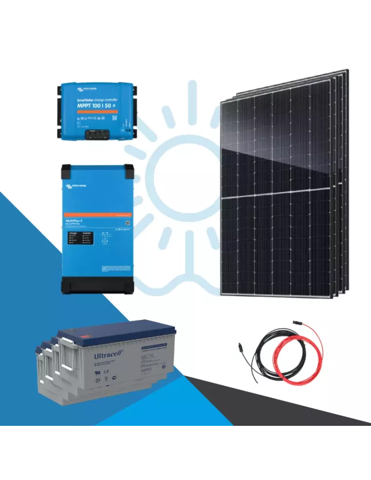 Kit solaire autonome 1800Wc-9600Wh-3000VA Multiplus - APB Energy