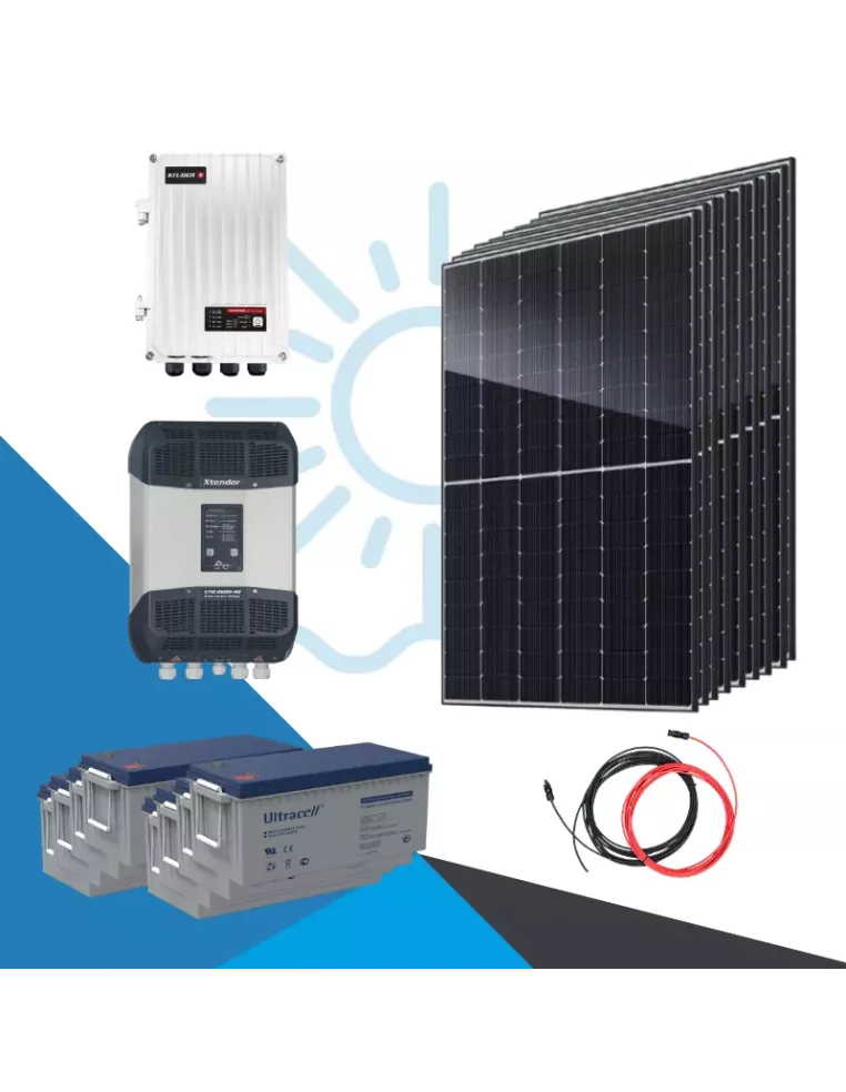 Kit solaire autonome 4050Wc-19200Wh-2600VA Xtender - APB Energy