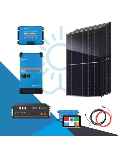 Kit autoconsommation avec batterie - monophasé - 2.7KWc - Pylontech, Victron