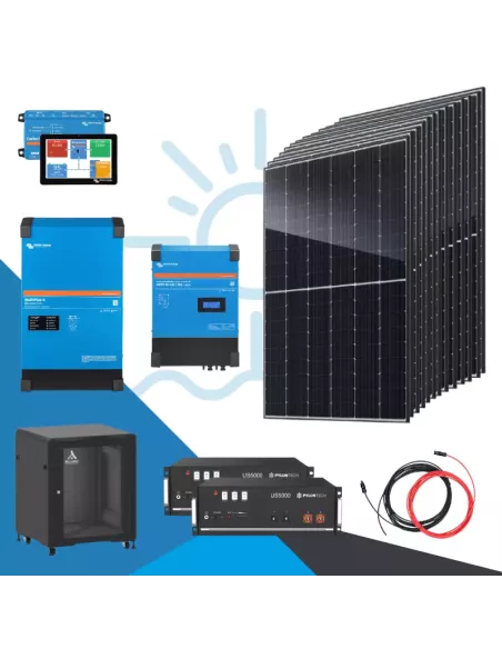 Kit autoconsommation avec batterie - monophasé - 6.3KWc - Pylontech, Victron