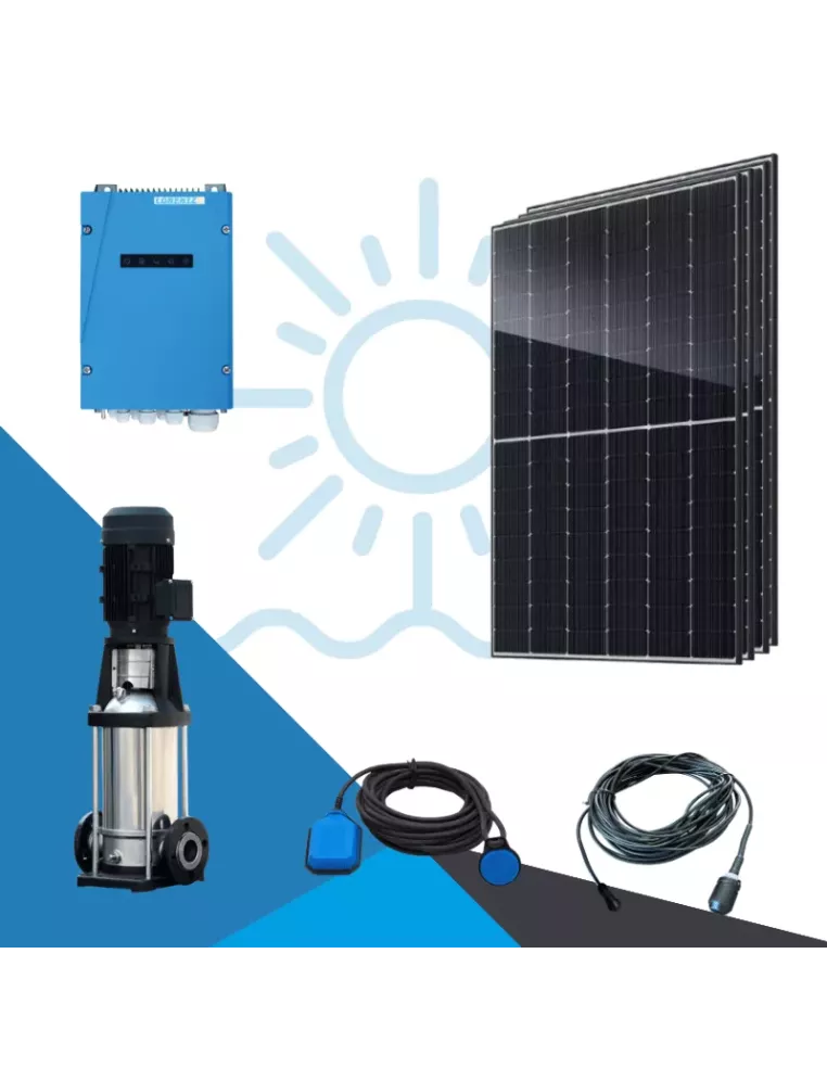 Kit pompe solaire irrigation. Hauteur 15 à 40m, débit 3 à 5 m3/h